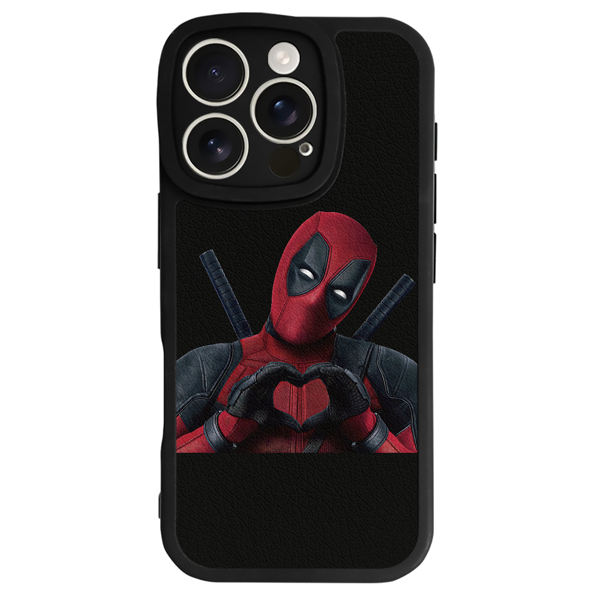 （画像用） Deadpool デッドプール 【iPhone 16シリーズ対応】シリコンスマホケース（レザー調） 材質：シリコン